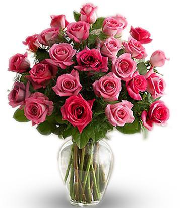 Two Dozen Pink Roses